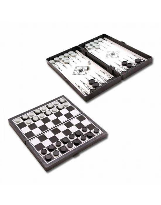 ® 1050170 Manyetik Satranç-Tavla 2si 1 Arada -okey