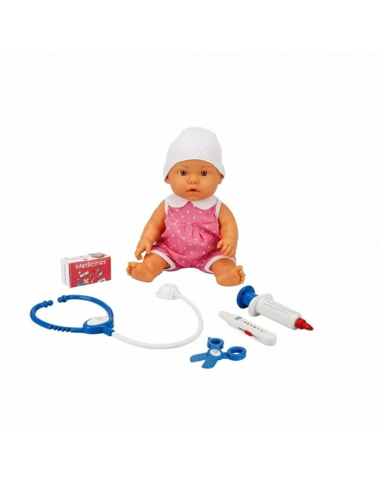 ® 30111 Doktor Zamanı Sesli Bebek Seti 35 cm (Ürün oyuncaktır)
