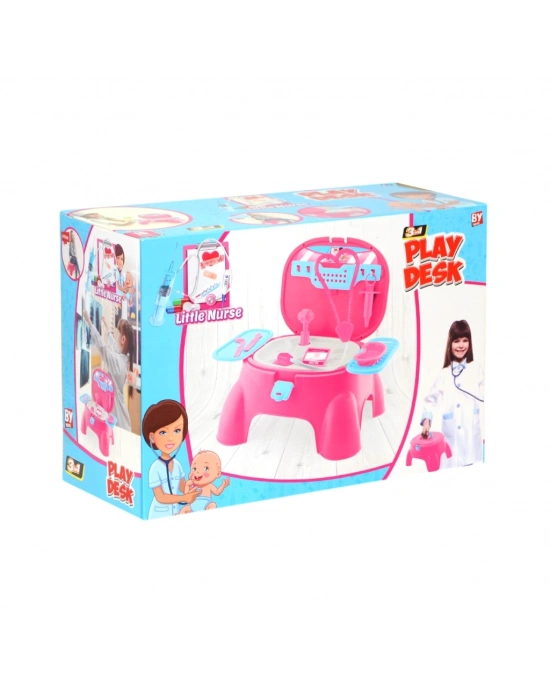 ® 573-BP LITTLE NURSE OYUN TABURESİ DOKTOR SET KIZ(Ürün oyuncaktır)