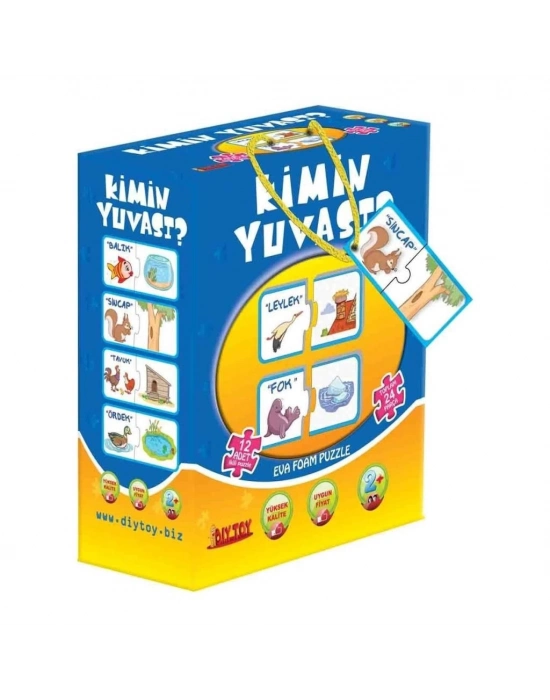 ® 8513 2 Lİ KİMİN YUVASI PUZZLE  KUTULU