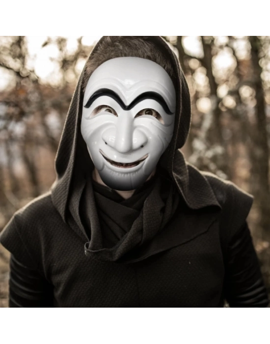 Koreli Hırsız Teatral Hahoe Maskesi - Para Heist Maskesi - Dali Maskesi
