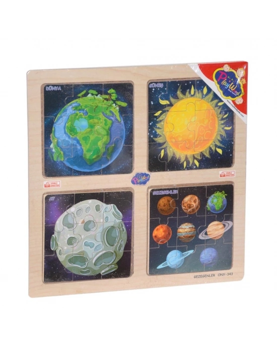® ONY-343/344/345/346 Ahşap Eğitici 4lü Puzzle -Onyıl
