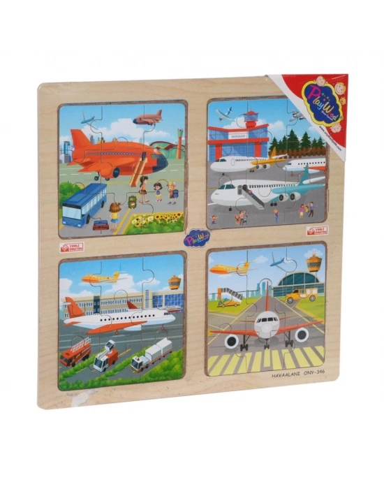 ® ONY-343/344/345/346 Ahşap Eğitici 4lü Puzzle -Onyıl