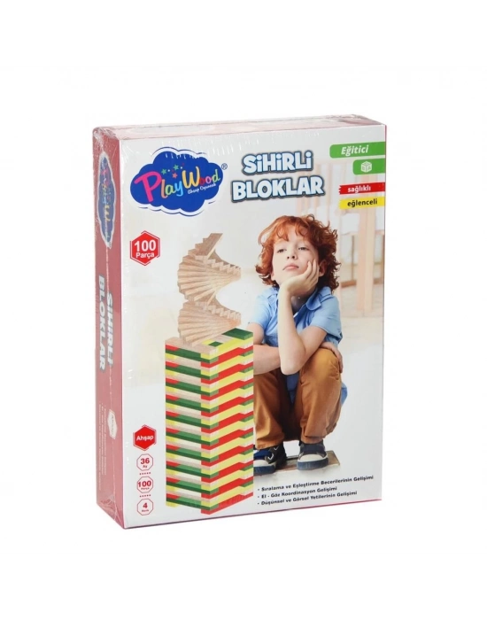 ® ONY-358	Ahşap 100 Parça Sihirli Bloklar