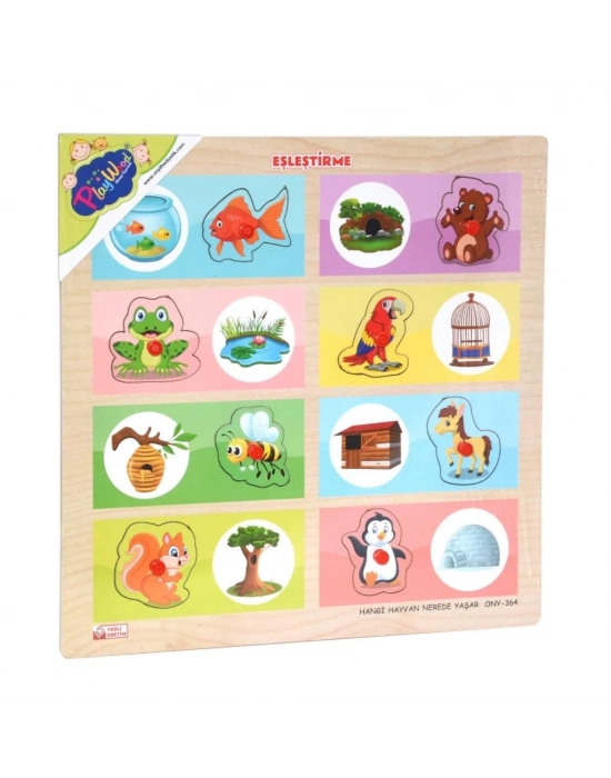 ® ONY-363-364 Ahşap Tutmalı Eşleştirme Hangi Hayvan Nerede Yaşar