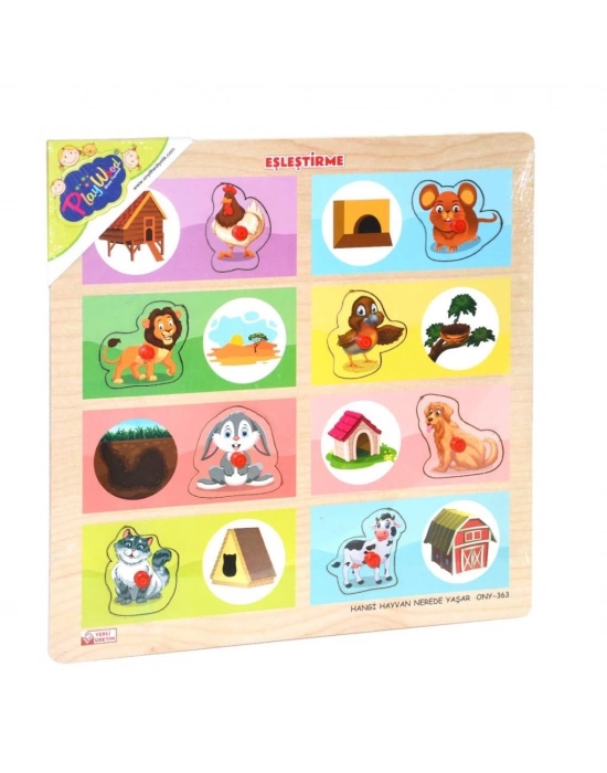 ® ONY-363-364 Ahşap Tutmalı Eşleştirme Hangi Hayvan Nerede Yaşar