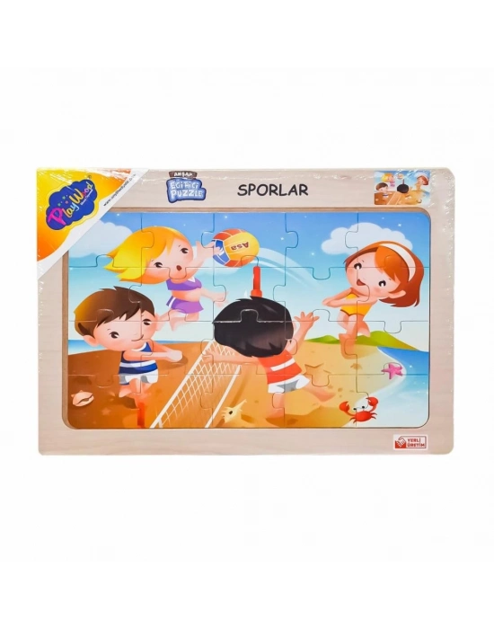 ® ONY-85-86-87-88 Ahşap Eğitici Puzzle Sporlar -Onyıl