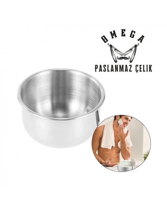 ® Omega Paslanmaz Çelik Tıraş Tası