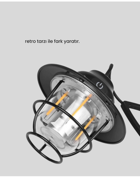 ® Outdoor Retro Kamp Işığı Uzun Ömürlü Pil Taşınabilir Suya Dayanıklı