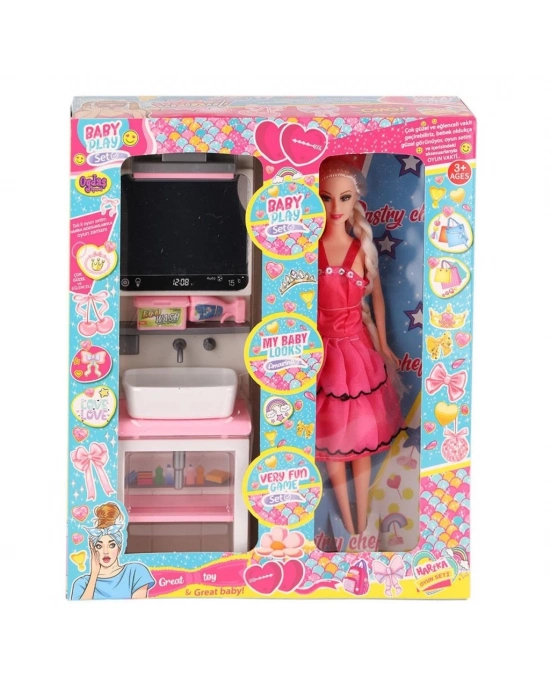 ® OYD-02390 Bebek ve Aynalı Lavabo Oyun Seti  Oyuncak