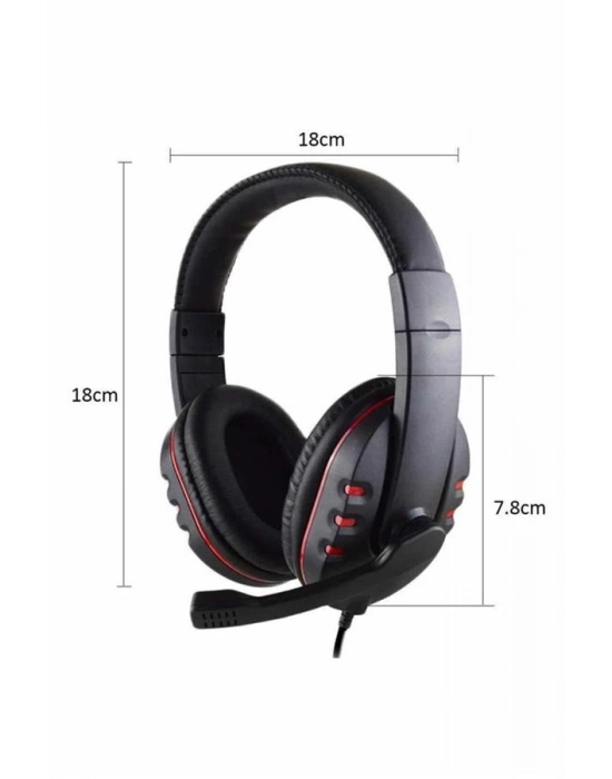 ® Oyuncu Kulaklığı Kulak Üstü Kablolu Gaming Kulaklık Mikrofonlu ANC Özelliği