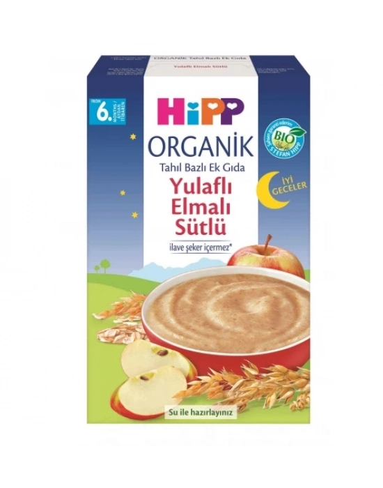 ®   Organik İyi Geceler Sütlü Yulaflı Elmalı Tahıl Bazlı Ek Gıda 250 Gr