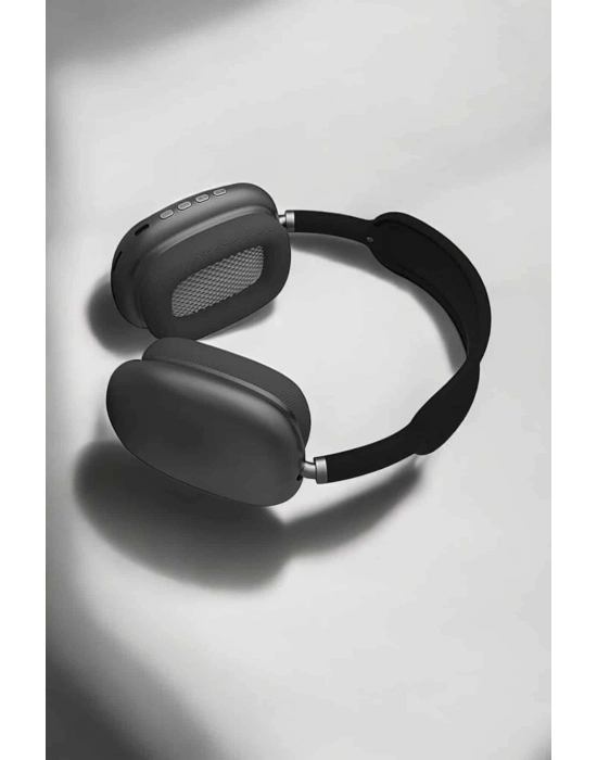 ® P9 Plus Hi-fi Ses Kalitesi Ayarlanabilir Mikrofonlu Bluetooth Kulaklık Siyah