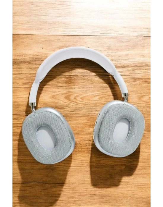 ® P9 Plus Kablosuz Kulak Üstü Bluetooth Kulaklık Beyaz Mikrofonlu Kulaküstü Kablosuz Kulaklık