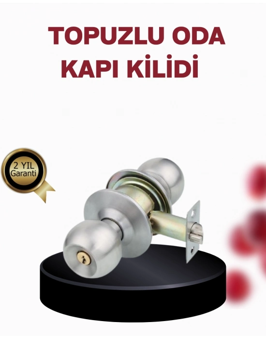 ® Paslanmaz Çelik Dayanıklı Topuzlu Kapı Kilidi