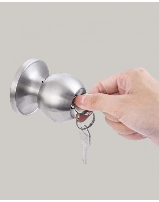 ® Paslanmaz Çelik Dayanıklı Topuzlu Kapı Kilidi