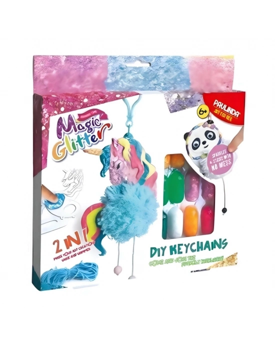 ® Paulinda Magic Glitter 2n1 DIY Keychains Hobi Set S00095608