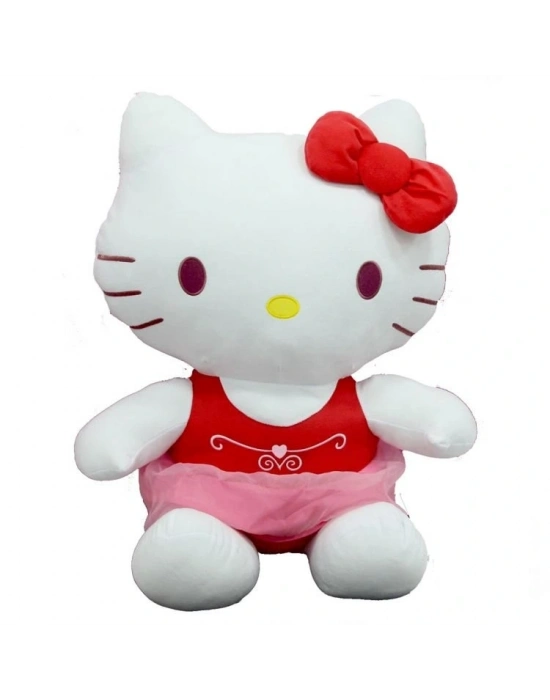 Peluş Hello Kitty Elbiseli Kurdeleli 36 cm