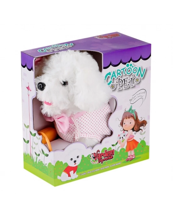 ® PFT-B025 Yürüyen Tasmalı Peluş Köpek