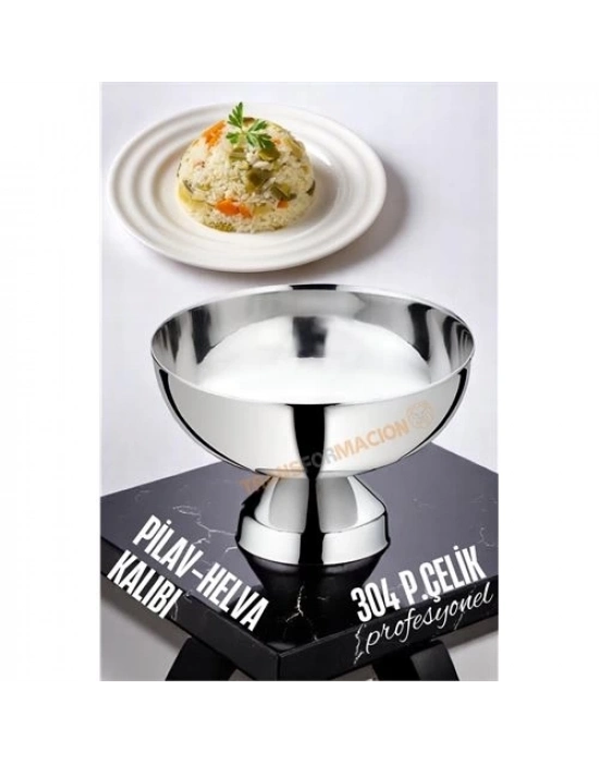 Profesyonel 10 Cm Çapında Pilav Kalıbı - Helva Kalıbı 304 Paslanmaz Çelik 721650