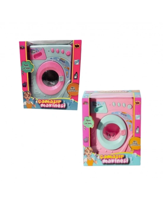® Pilli Işıklı ve Sesli Küçük Çamaşır Makinesi 02603
