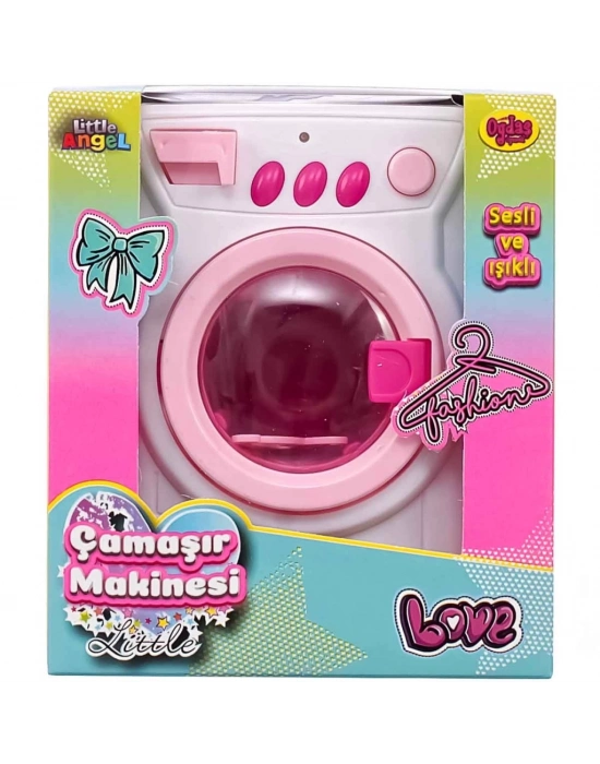 ® Pilli Işıklı ve Sesli Küçük Çamaşır Makinesi 02603