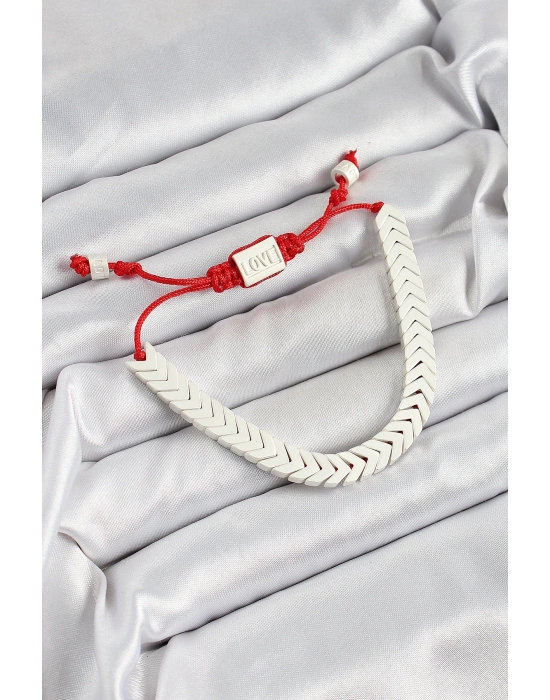 ® Pirinç Asansörlü Beyaz Juju Kadın Bileklik