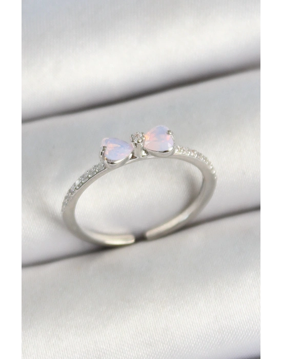 ® Pirinç Fiyonk Figürlü Zirkon Taşlı Gold Renk Ayarlanabilir Kadın Yüzük