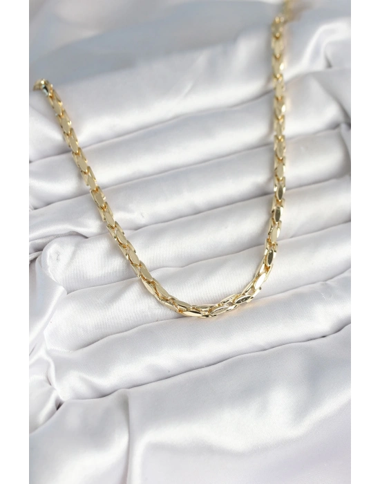 ® Pirinç Gold Renk 60 cm Zincir Kadın Kolye