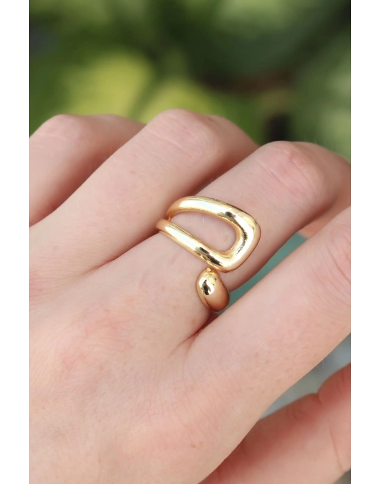 ® Pirinç Gold Renk Ayarlanabilir Yüzük