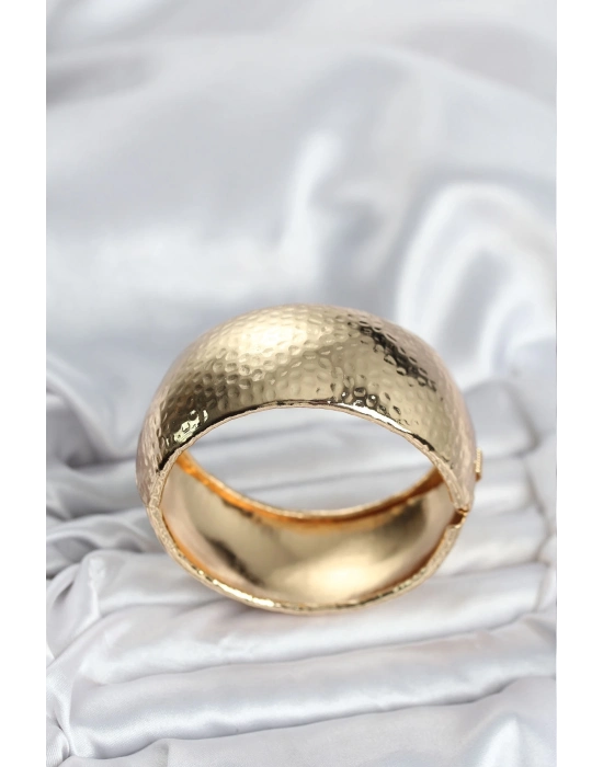 ® Pirinç Gold Renk Bombeli Vintage Kadın Bileklik