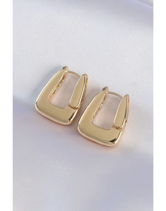 ® Pirinç Gold Renk Kalın Küpe