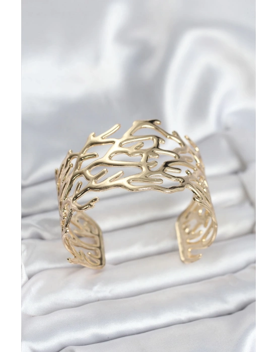 ® Pirinç Gold Renk Vintage Model Kadın Bileklik