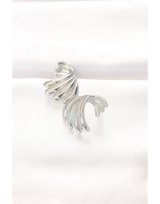 ® Pirinç Gümüş Renk Küpe