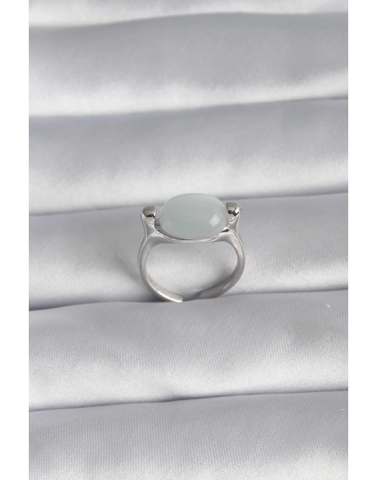 ® Pirinç Gümüş Renk Sedefli Kadın Yüzük