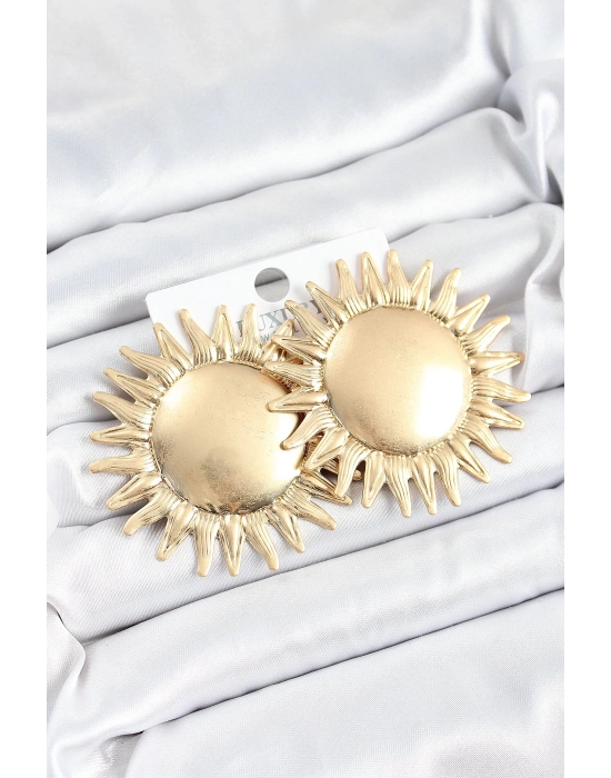 ® Pirinç Güneş Model Gold Renk Kadın Küpe