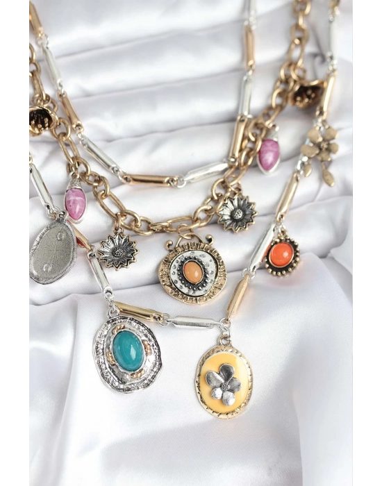 ® Pirinç Otantik Kolye Seti