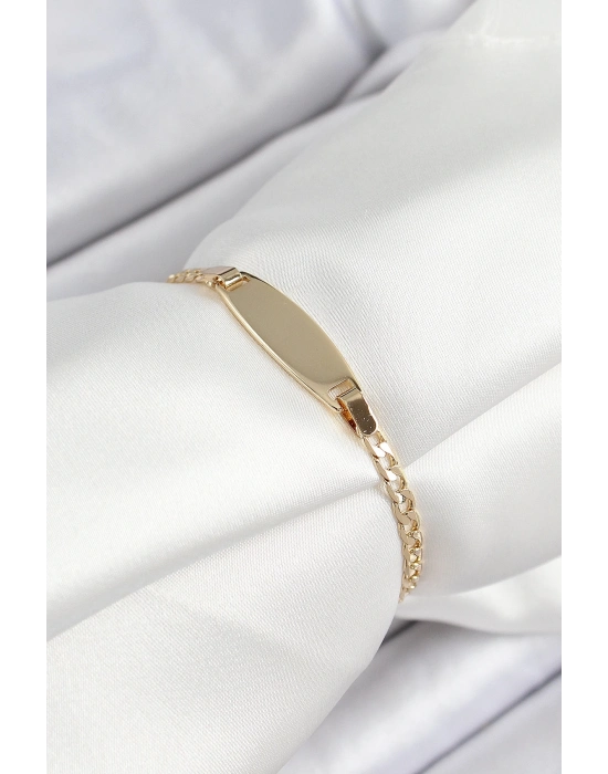 ® Pirinç Oval Model Gold Renk Xuping Bebek Künyesi