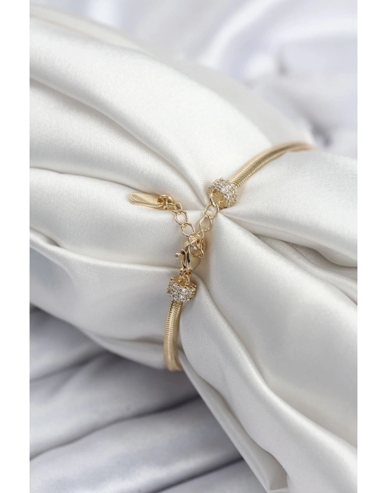 ® Pirinç VIP Seri Gold Renk Kutup Yıldızı Model Kadın Bileklik