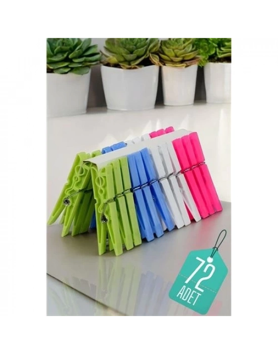 Plastik Çamaşır Mandalı 72 Adet 714510