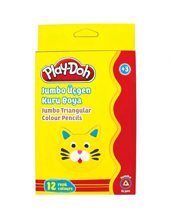 12 Renk Jumbo Üçgen Kuru Boya