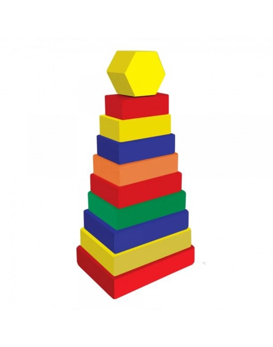 ® Ahşap Dikdörtgen Renkli Kule