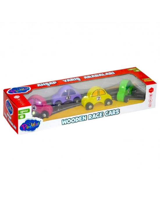 ® Ahşap Yarış Arabası 4lü Paket