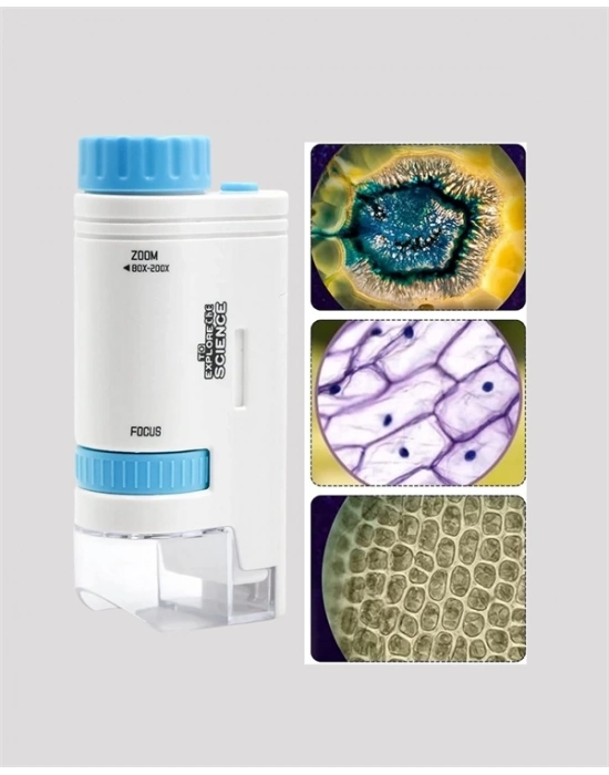 ® PMMA Optik Lensli Kompakt Taşınabilir Mikroskop
