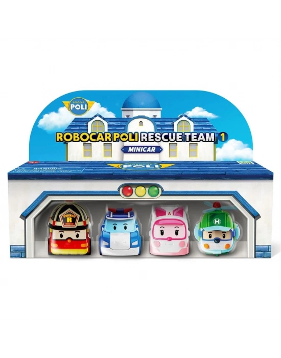 POLI MRT-760 Robocar Poli  Kasabanın Kurtarma Araçları 4lü Set