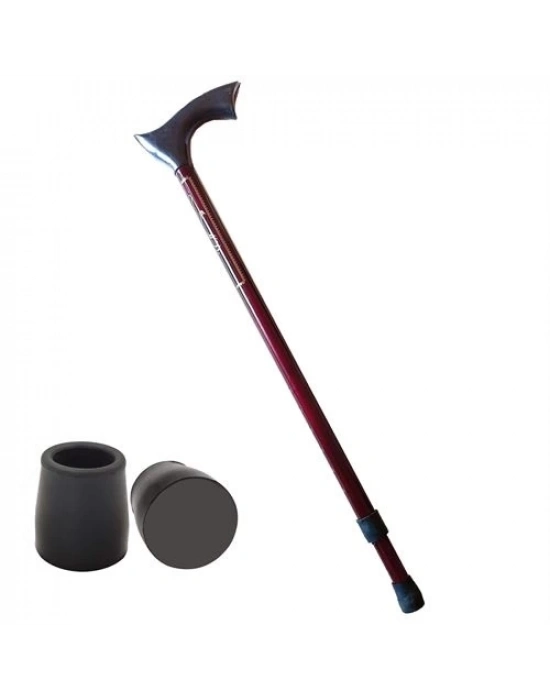 Yükseklik Ayarlanabilir BORDO Metal Baston - 7 Kademe Ayarlı Ergonomik Denge Desteği + 2 Yedek Uç 717094