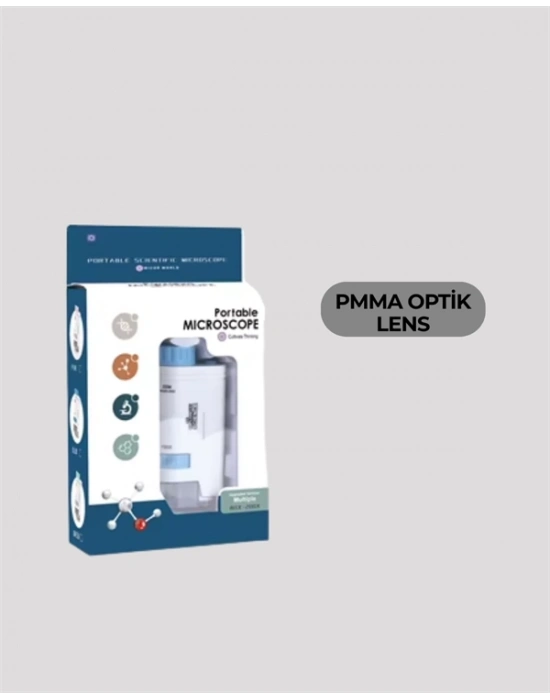 ® Portatif El Mikroskop – LED Işıklı, Aynı Anda Net Odaklama