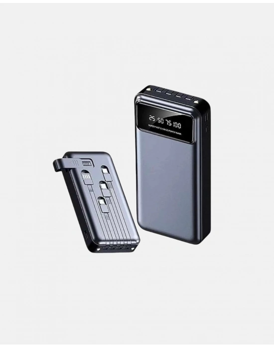 ® Powerbank 20000 mAh Hızlı Şarjlı LED Fenerli ve 4 Portlu