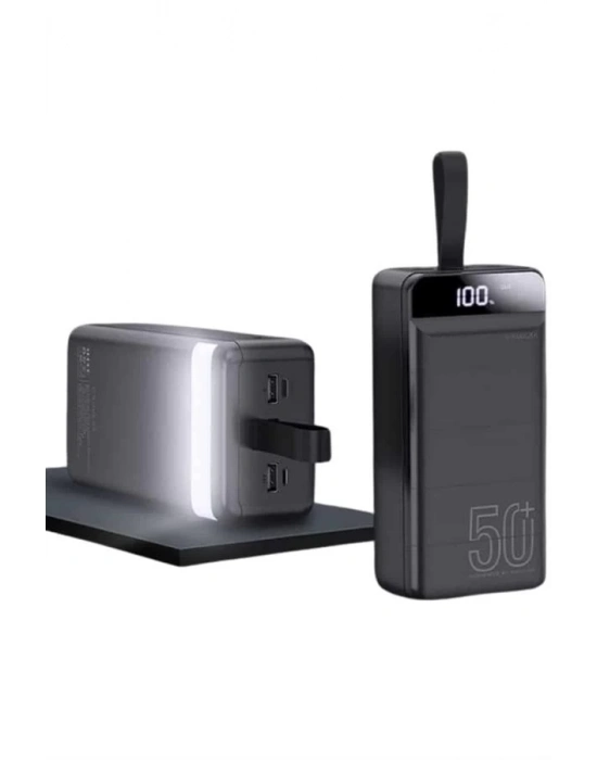 ® Powerbank 50.000 Mah Dijital Göstergeli Taşınabilir 4 Portlu Hızlı Powerbank