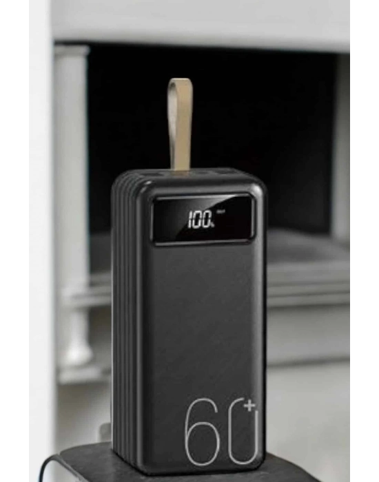 ® Powerbank 60.000 MAH 4 Portlu Uzun Şarj Süreli Dijital Göstergeli